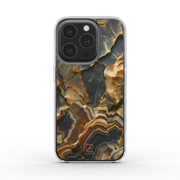 Phone clear case (MagSafe): Axinite Marble