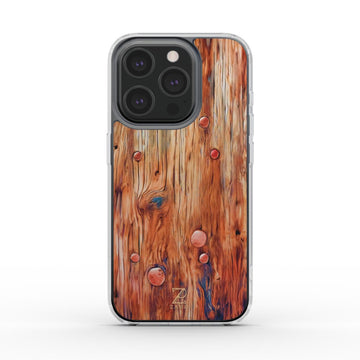 Phone clear case (MagSafe): Nailed Rustic Wood
