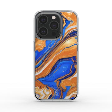 Phone clear case (MagSafe): Sapphire Amber Marble