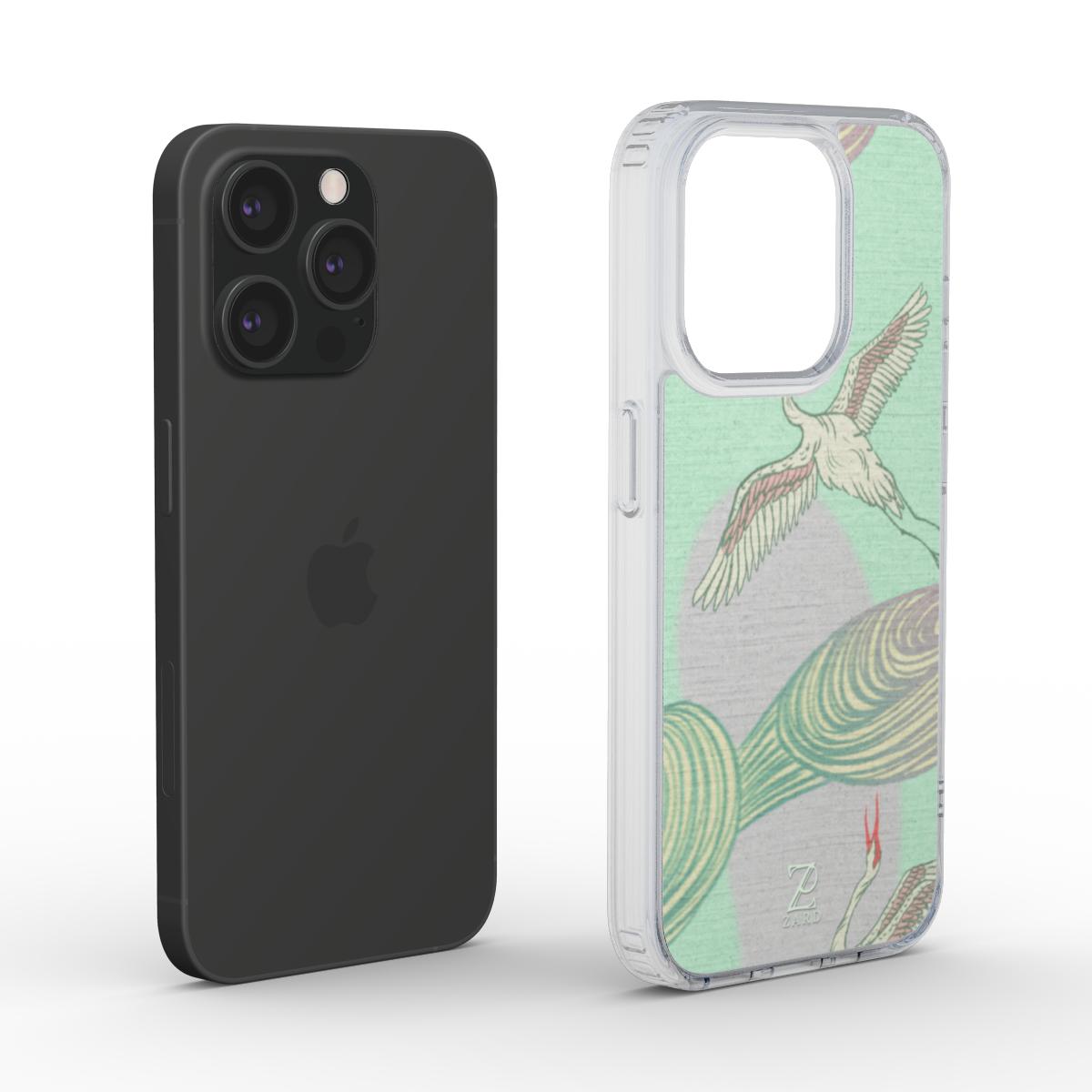Phone clear case (MagSafe): Echoes of Cranes