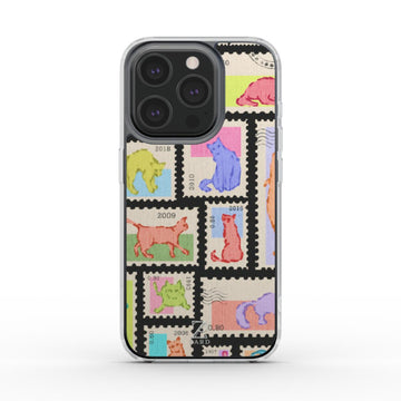 Phone clear case (MagSafe): Postal Paws