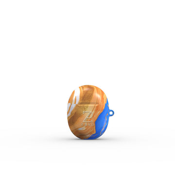 Google Pixel Buds Tough Case: Sapphire Orange Marble