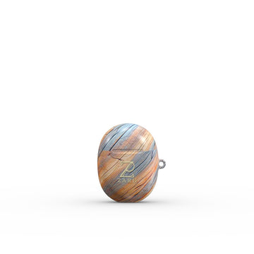 Google Pixel Buds Tough Case: Azure Flow Rustic Timber