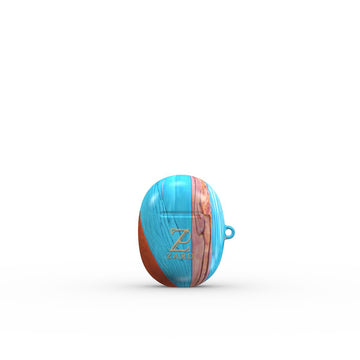 Google Pixel Buds Tough Case: Turquoise Rustic Wood