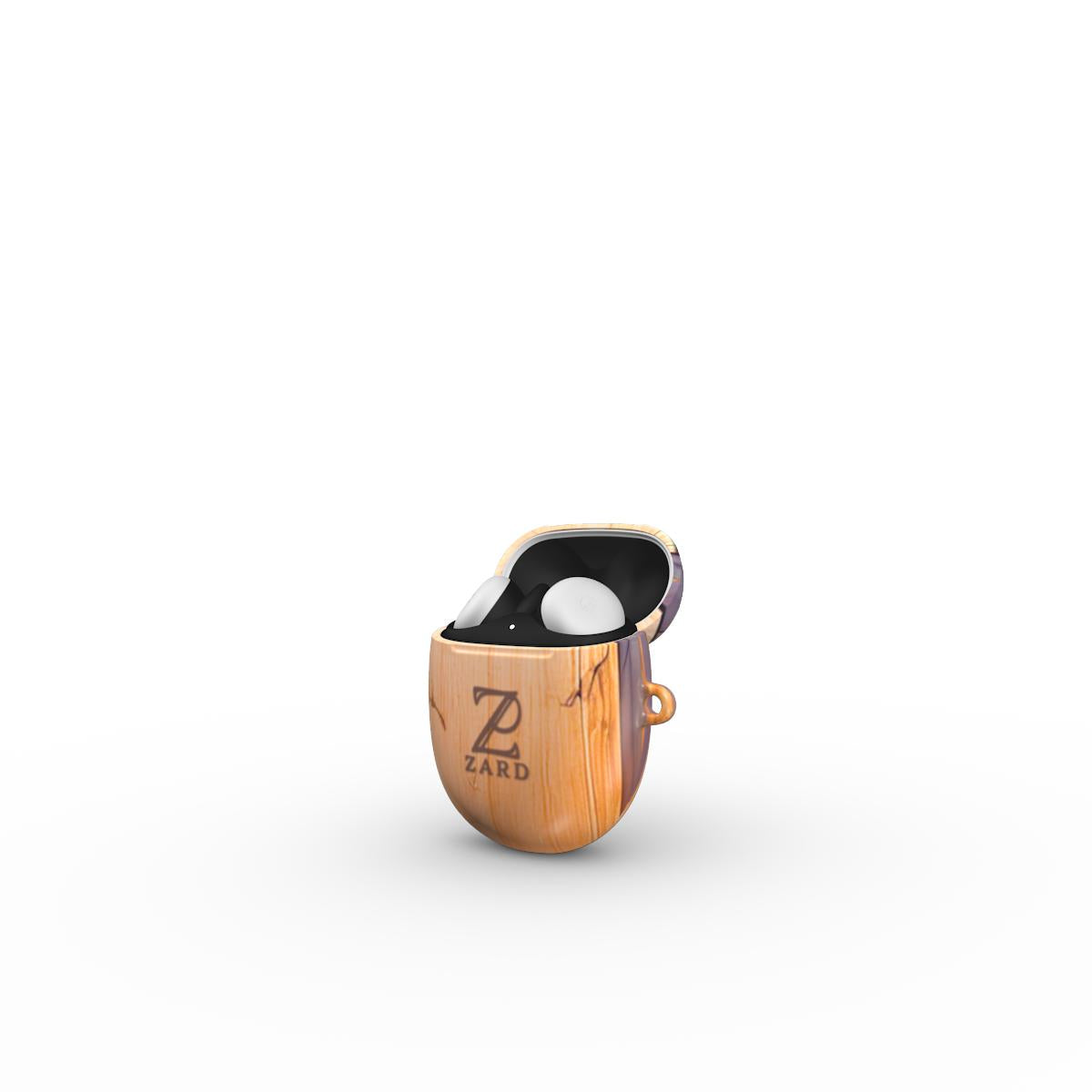 Google Pixel Buds Tough Case: Walnut Mosaic Wood