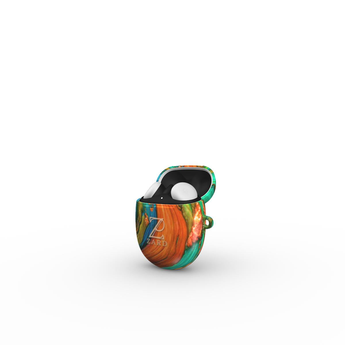 Google Pixel Buds Tough Case: Emerald Copper Wood