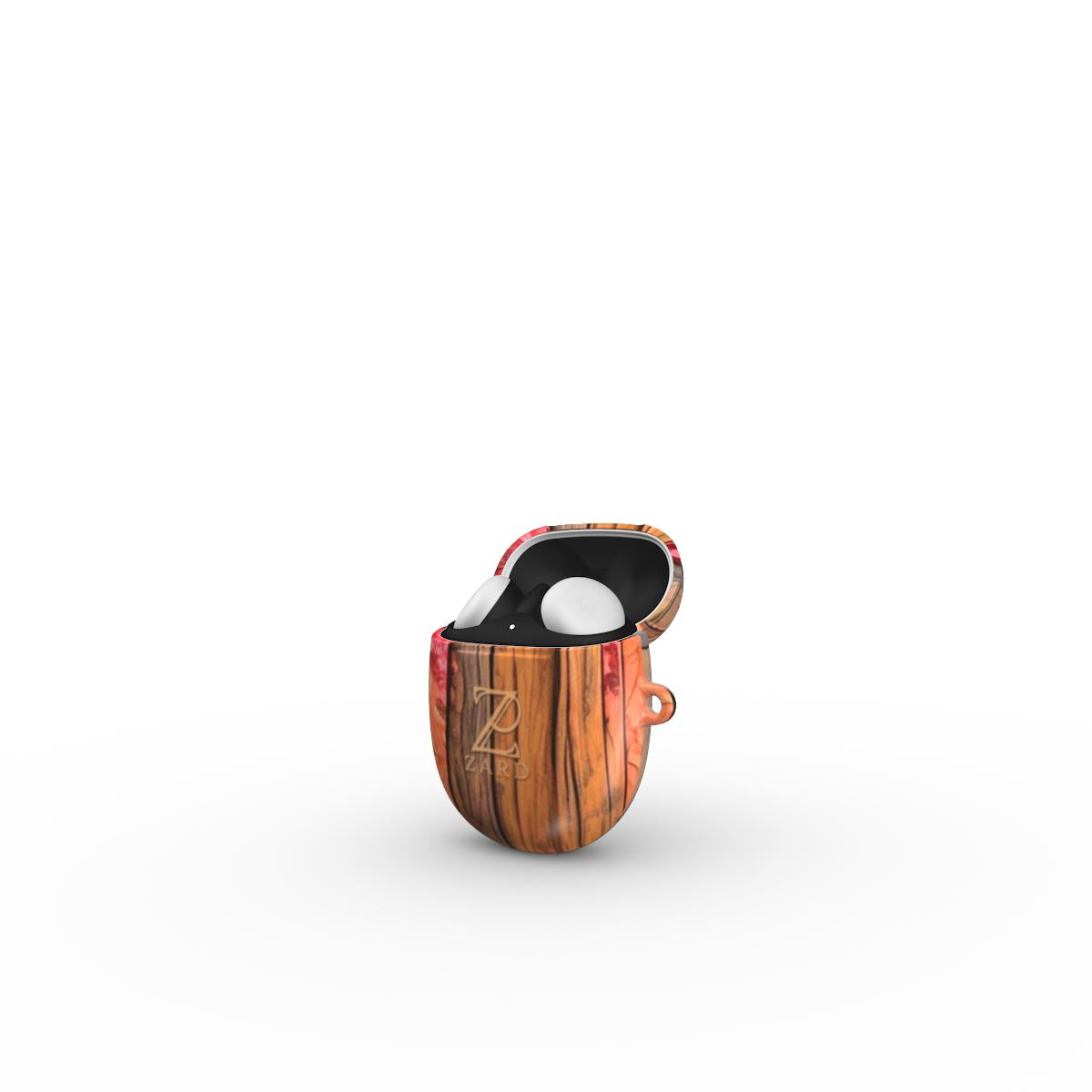 Google Pixel Buds Tough Case: Ruby Copper Timber