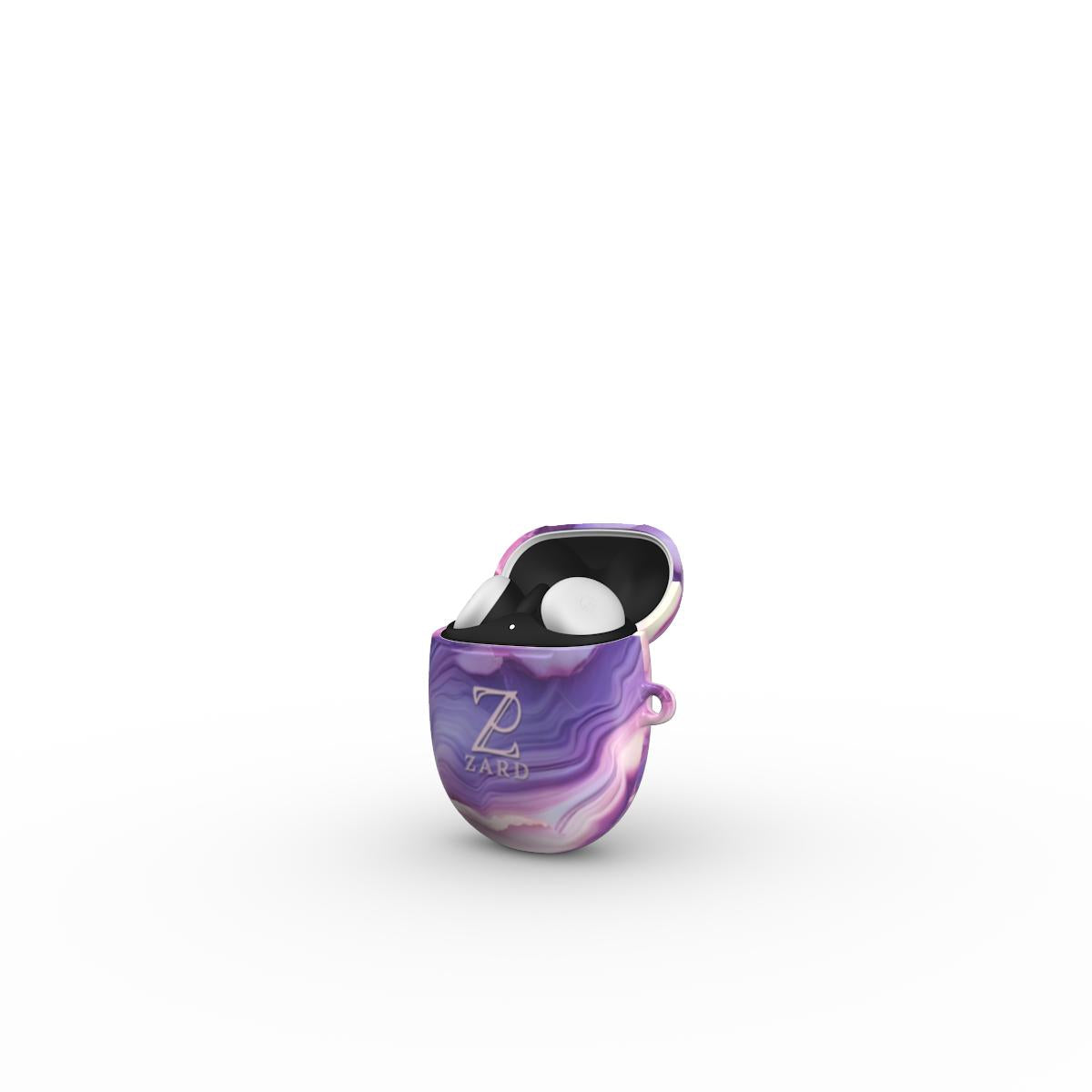 Google Pixel Buds Tough Case: Cosmic Purple Marble