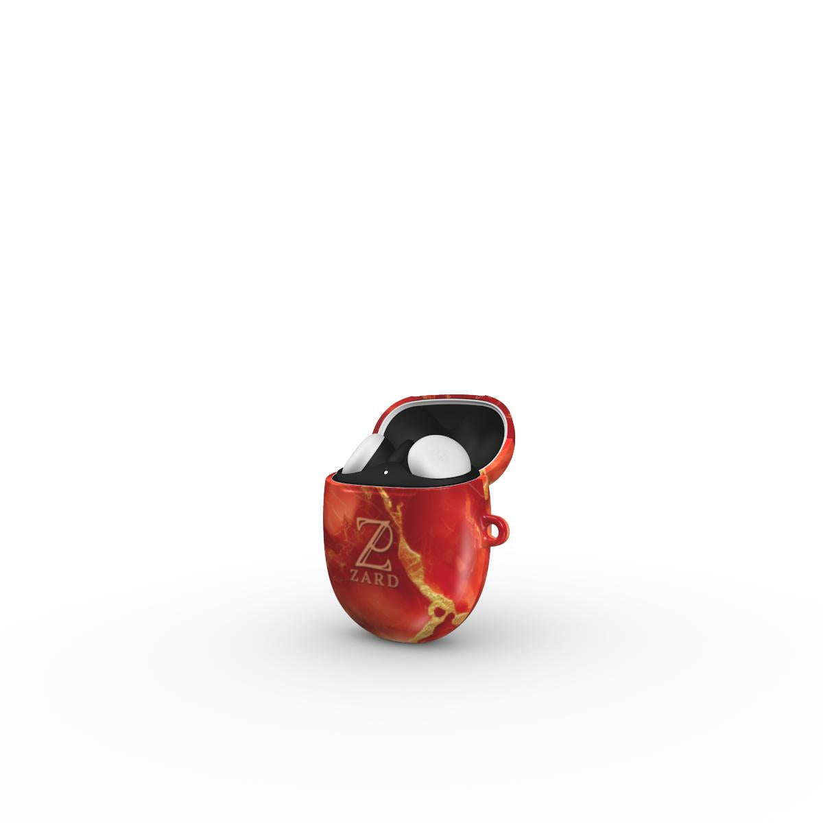Google Pixel Buds Tough Case: Red Marble