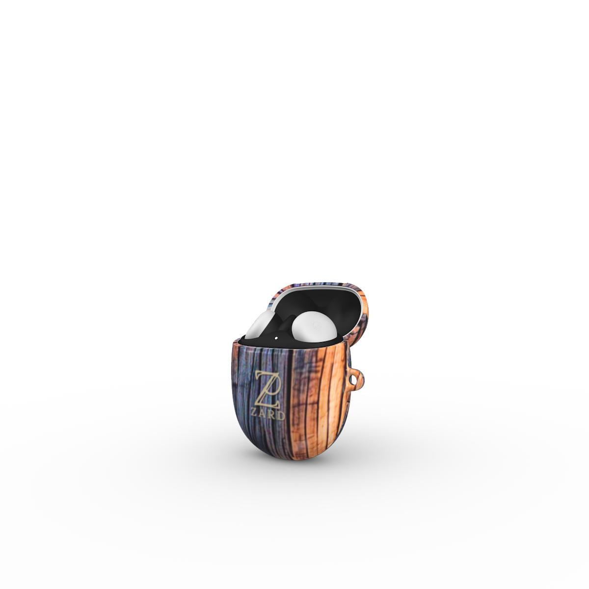 Google Pixel Buds Tough Case: Charcoal Rustic Wood