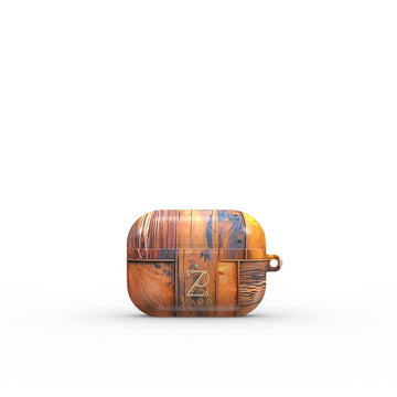 Apple AirPods Tough Case: Amber Wood Mosaic