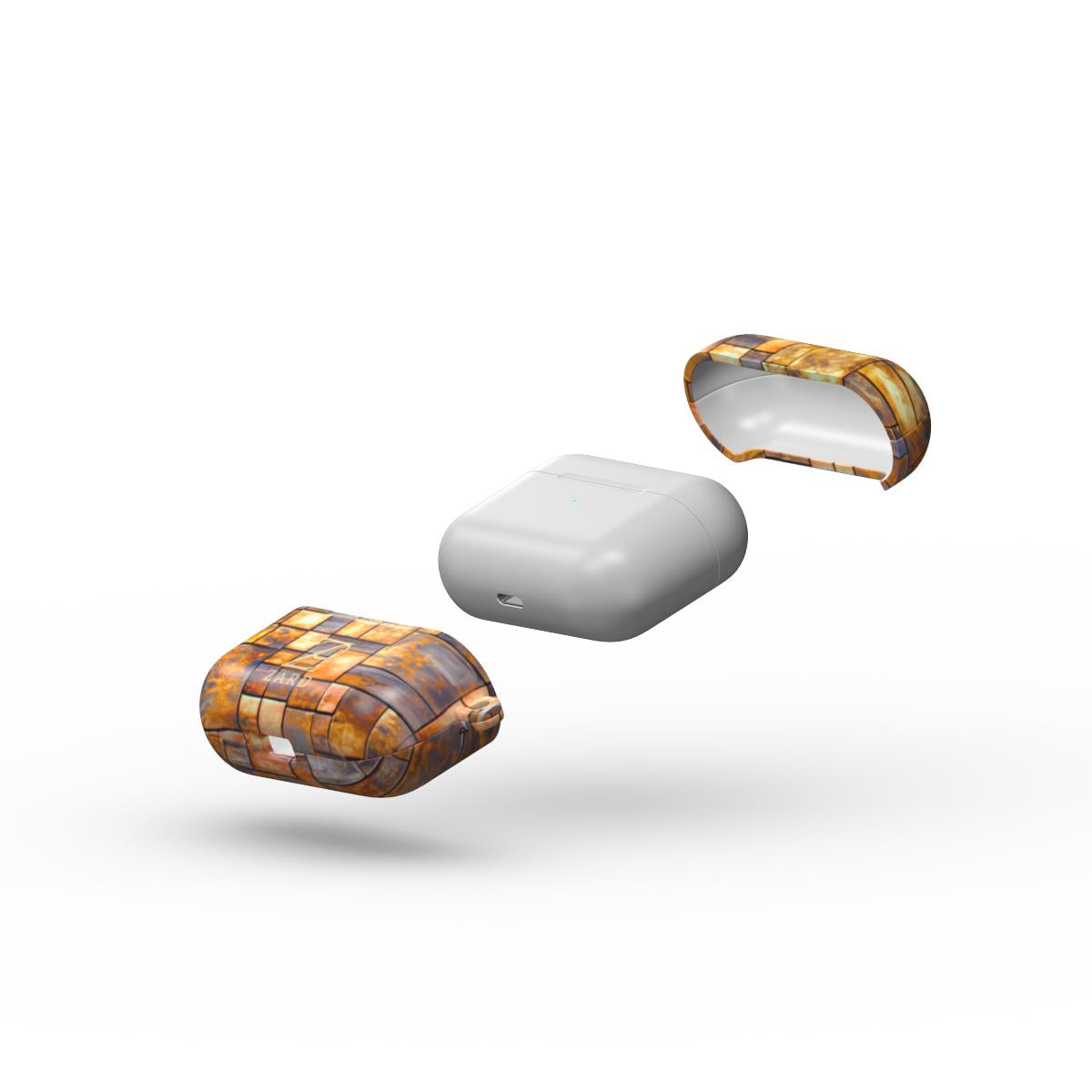 Apple AirPods Tough Case: Brass Rustic Blocks