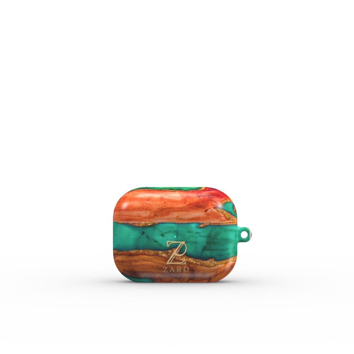 Apple AirPods Tough Case: Emerald Gold Dust Timber
