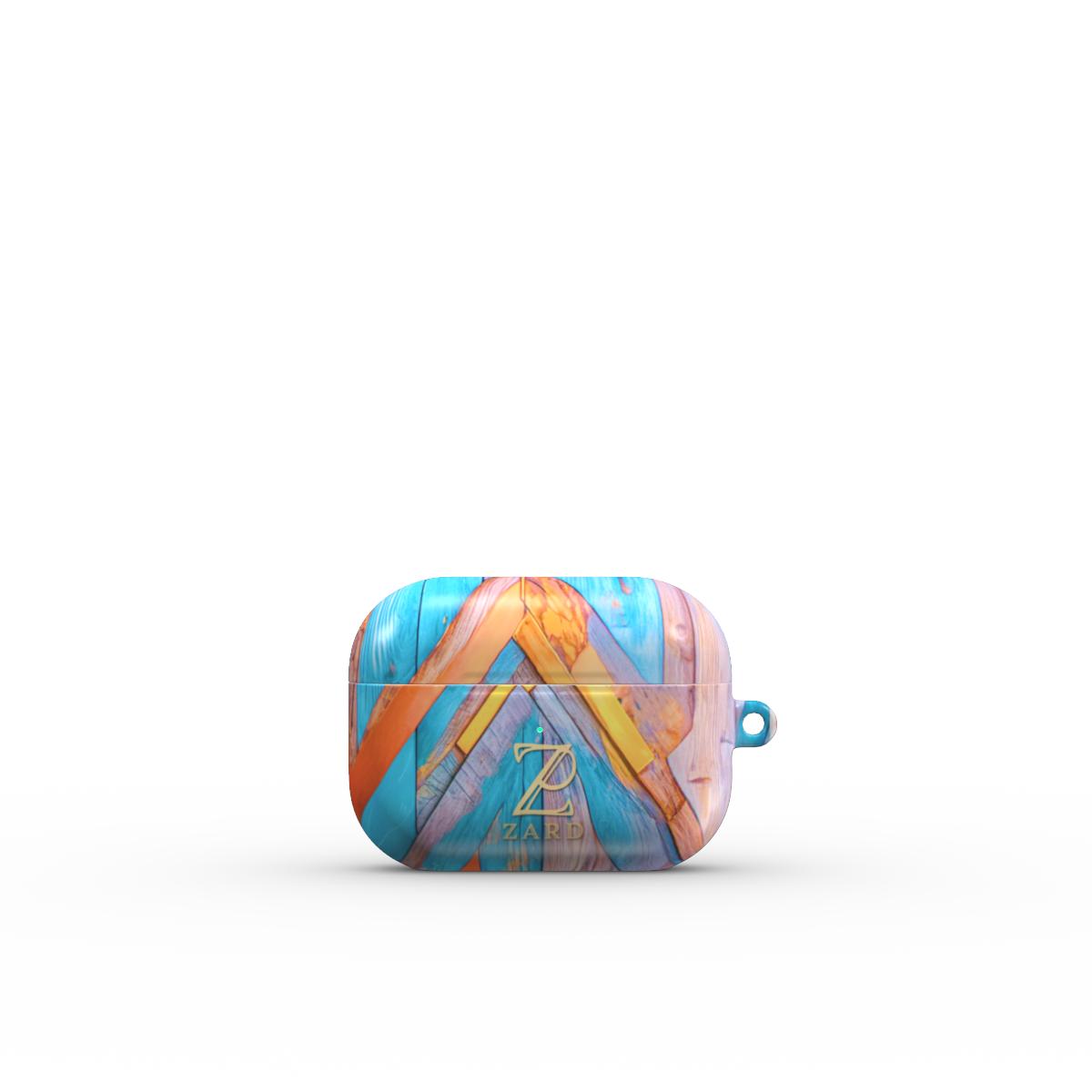 Apple AirPods Tough Case: Turquoise Rustic Wood