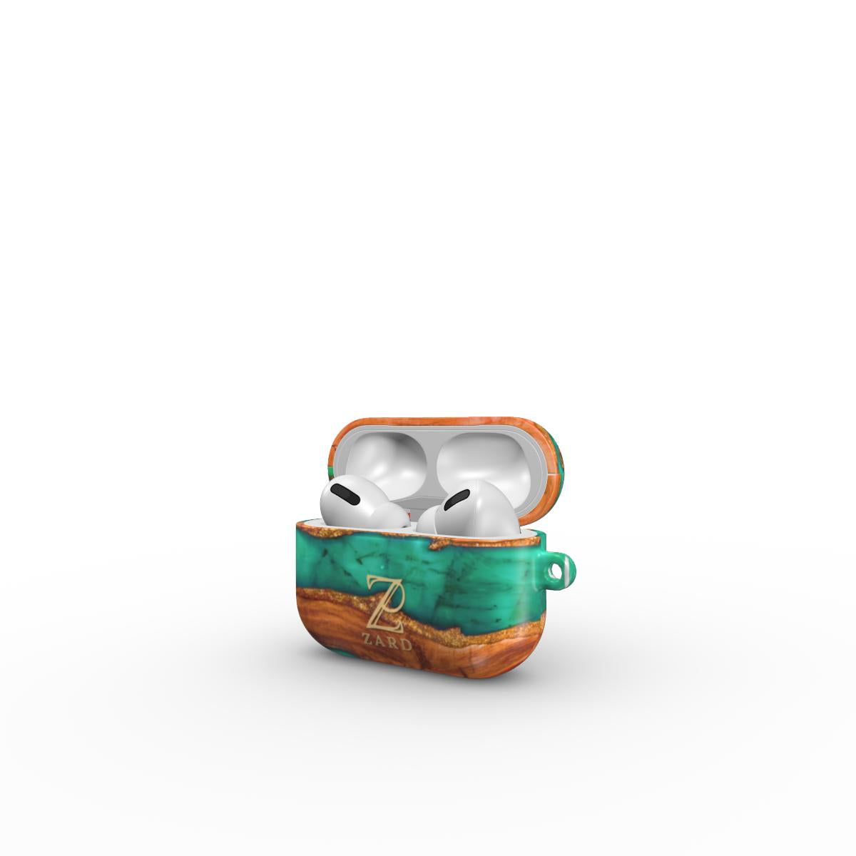 Apple AirPods Tough Case: Emerald Gold Dust Timber