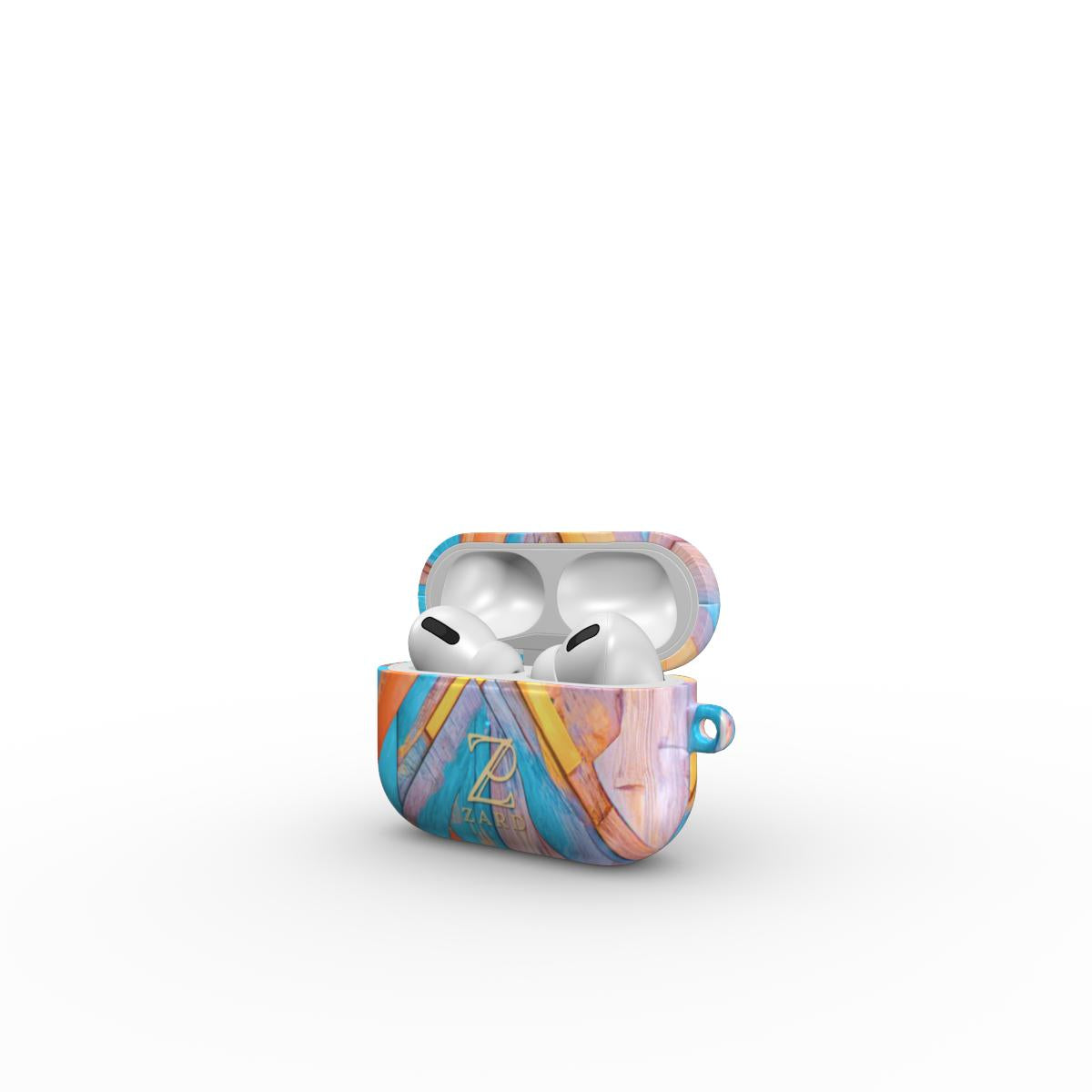 Apple AirPods Tough Case: Turquoise Rustic Wood
