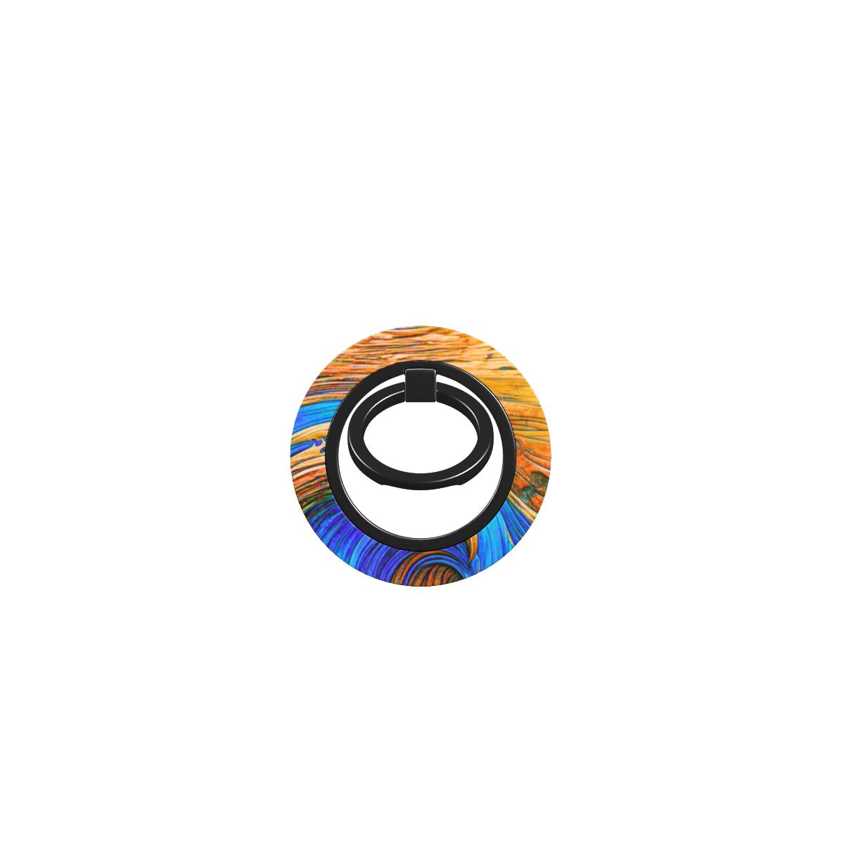 Phone Ring Holder: Timber Sapphire Wave