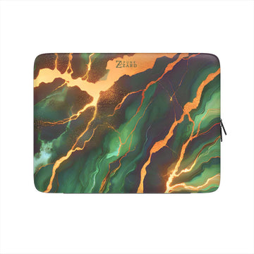Laptop Sleeve: Moss Golden Marble