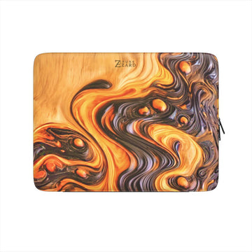 Laptop Sleeve: Bubble Magma Wood