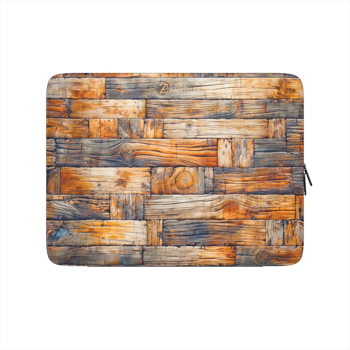 Laptop Sleeve: Rustic Timber Bricks