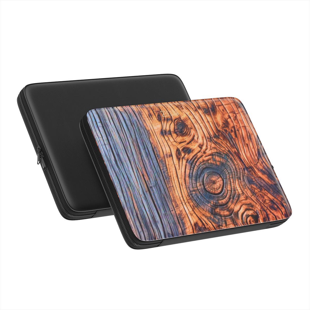 Laptop Sleeve: Charcoal Rustic Wood