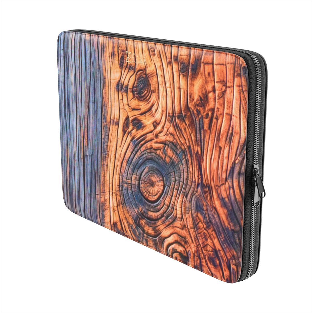 Laptop Sleeve: Charcoal Rustic Wood