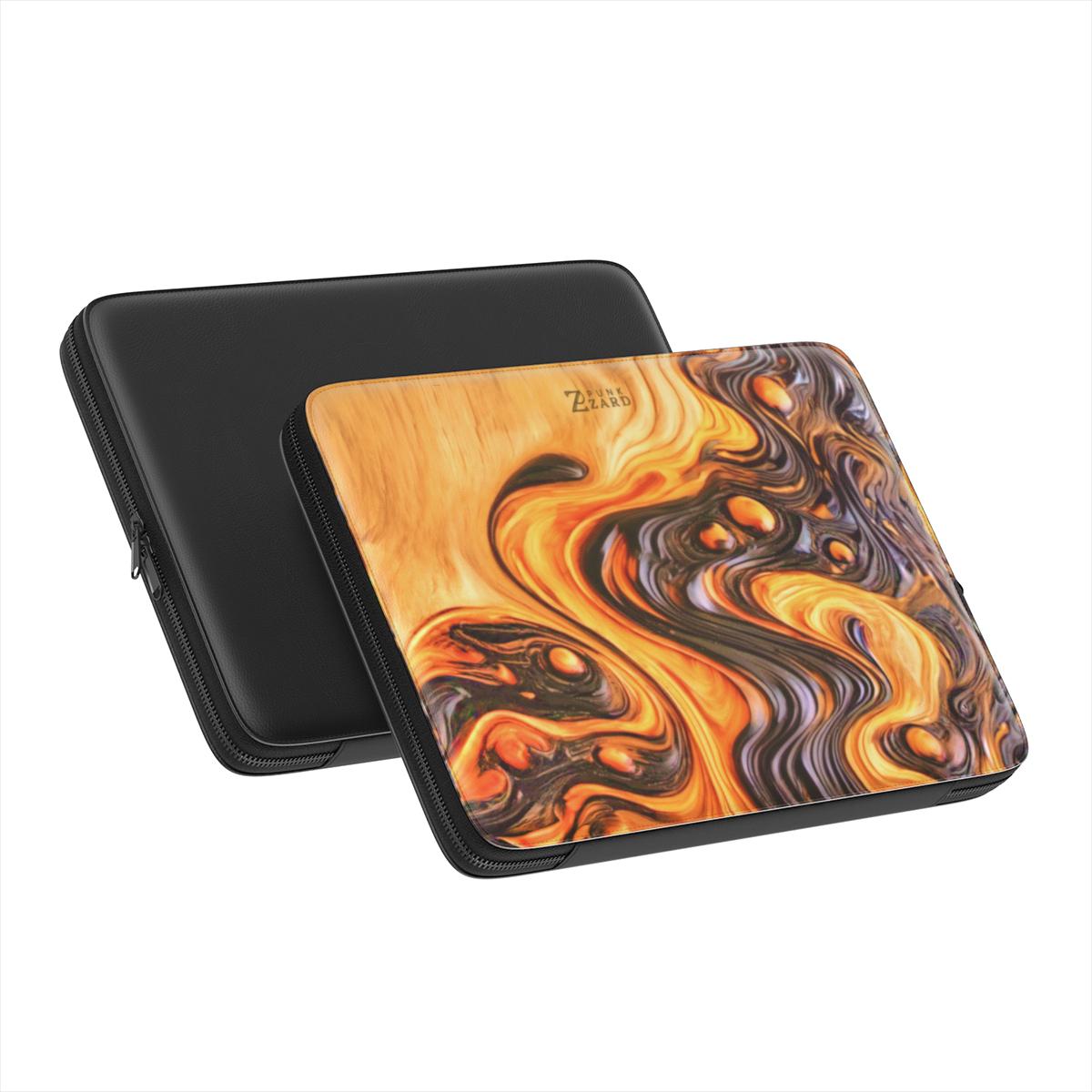 Laptop Sleeve: Bubble Magma Wood