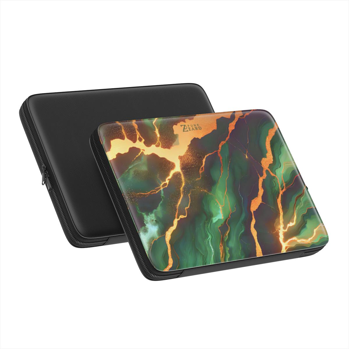 Laptop Sleeve: Moss Golden Marble
