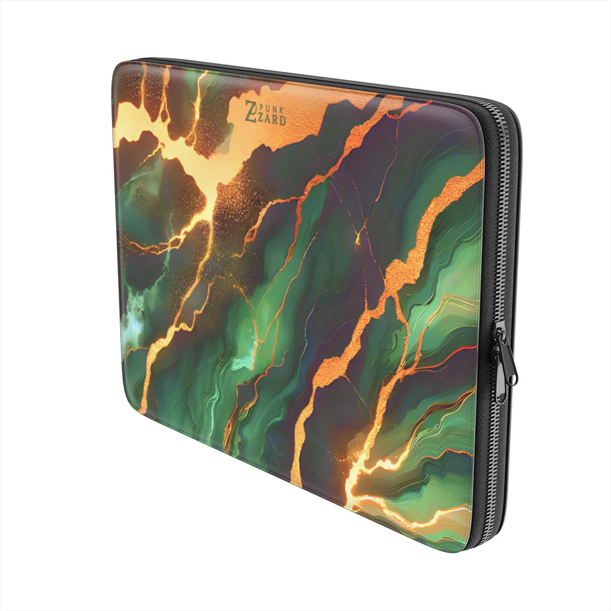 Laptop Sleeve: Moss Golden Marble