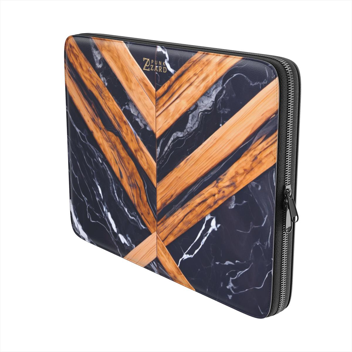 Laptop Sleeve: Marble and Wood Mirror