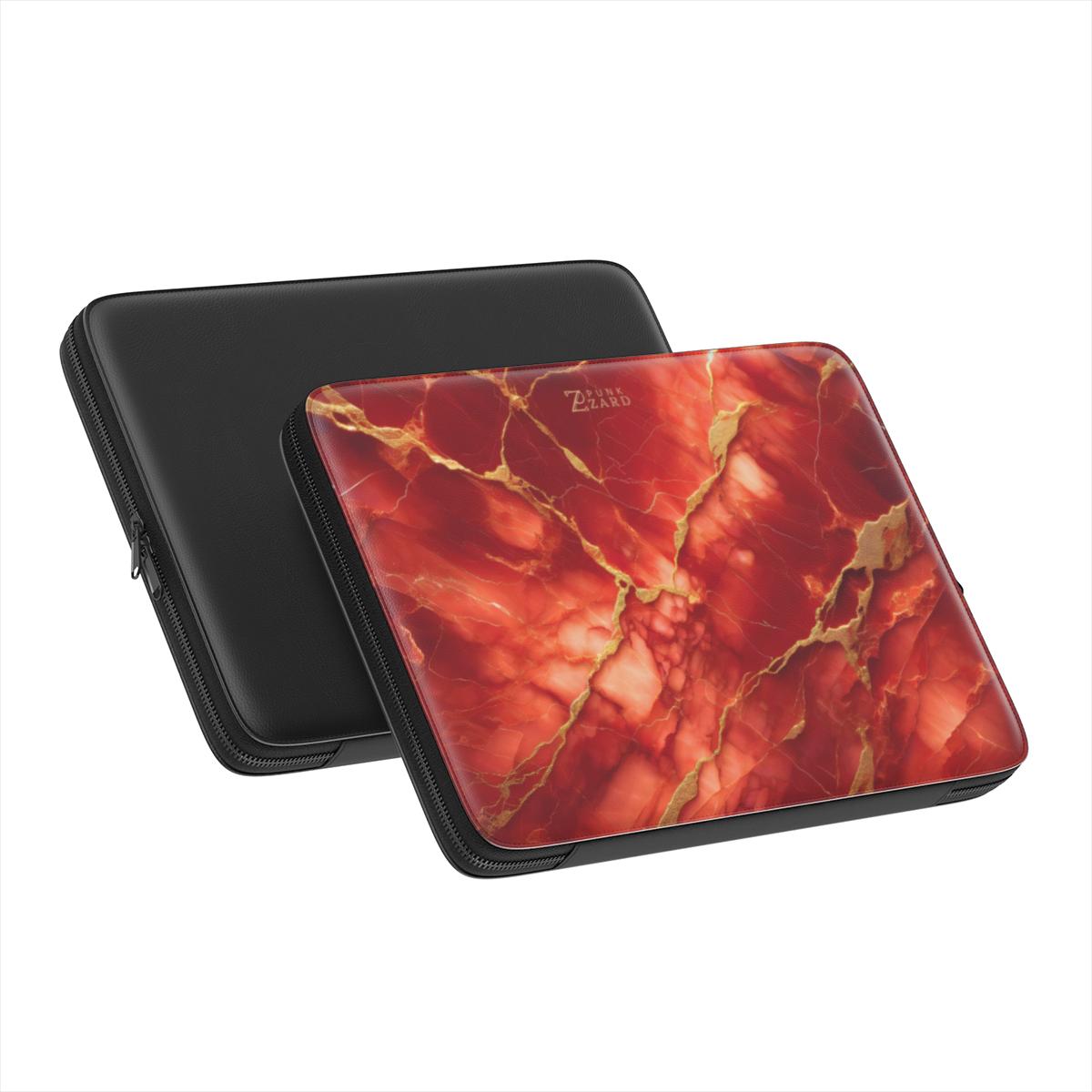 Laptop Sleeve: Red Marble