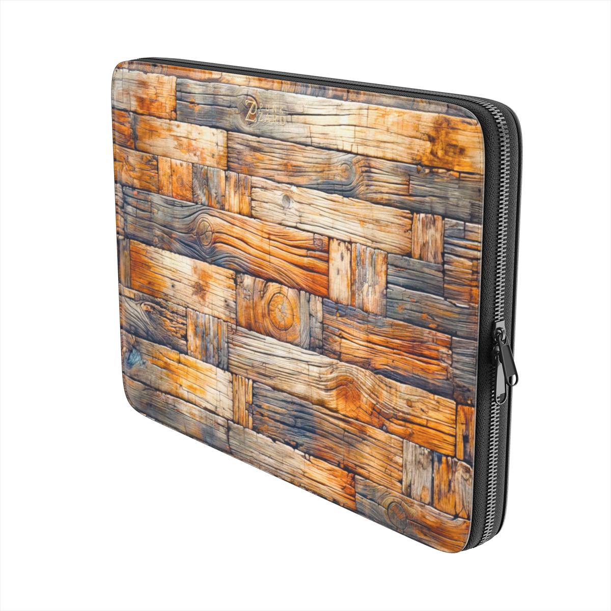 Laptop Sleeve: Rustic Timber Bricks