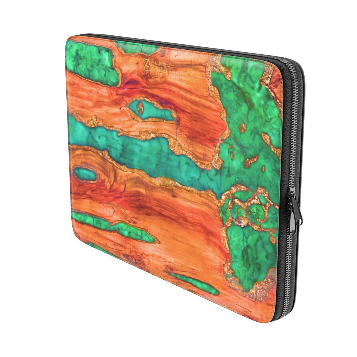 Laptop Sleeve: Emerald Gold Dust Timber