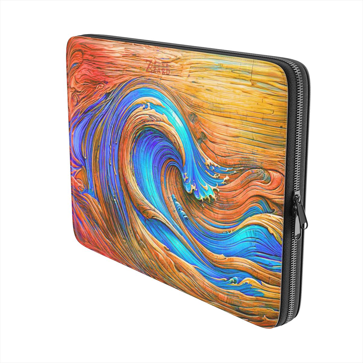 Laptop Sleeve: Timber Sapphire Wave