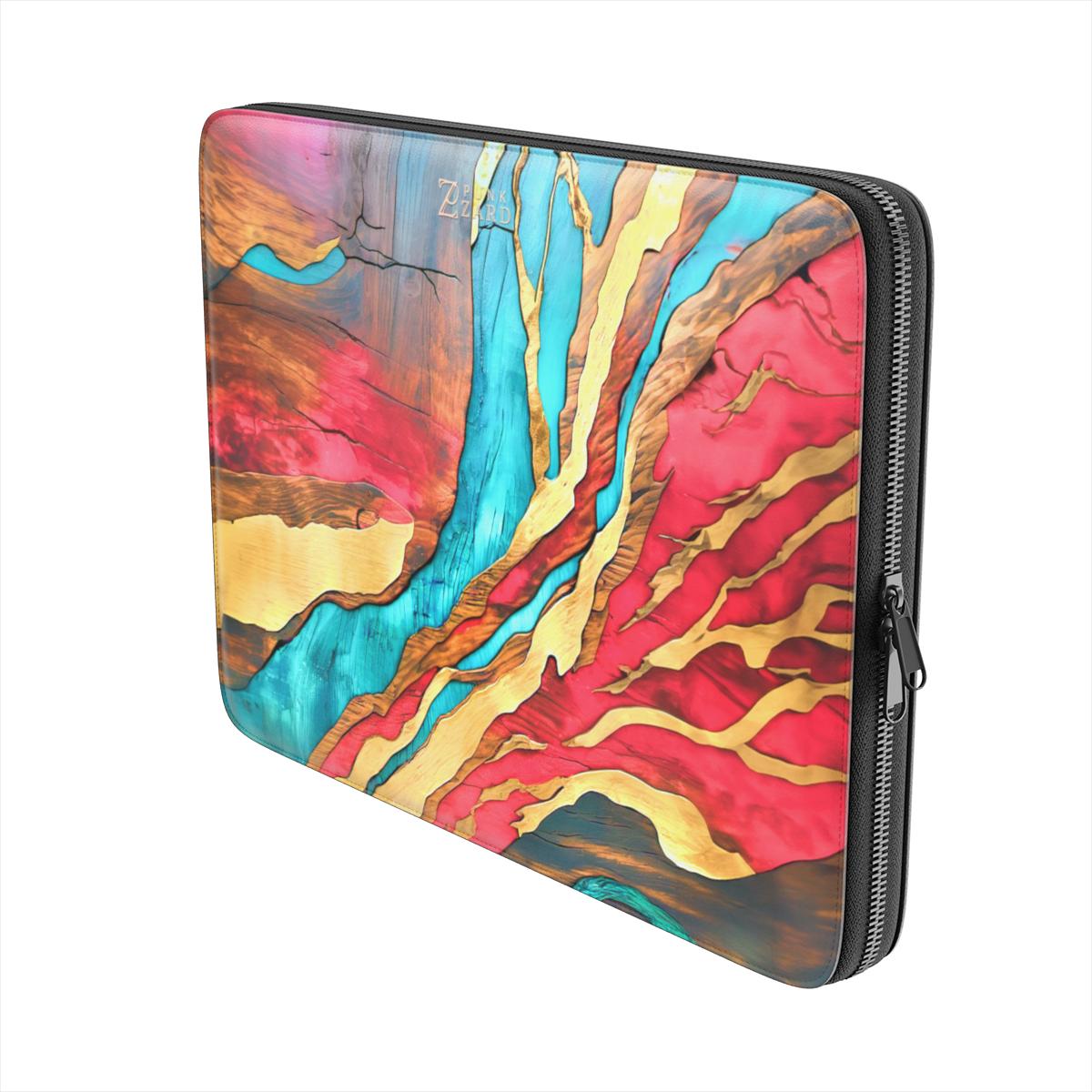 Laptop Sleeve: Emerald Crimson Timber