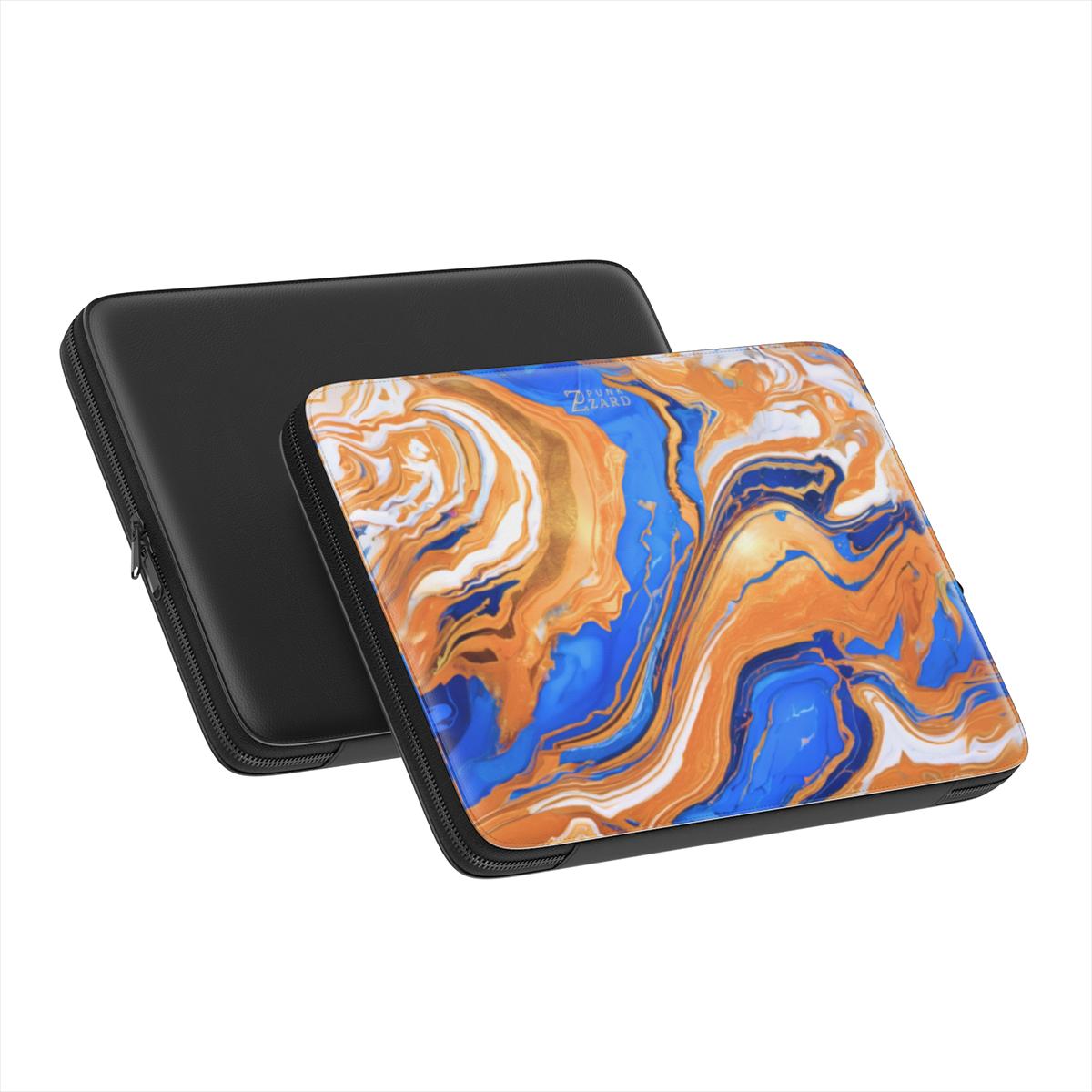 Laptop Sleeve: Sapphire Orange Marble