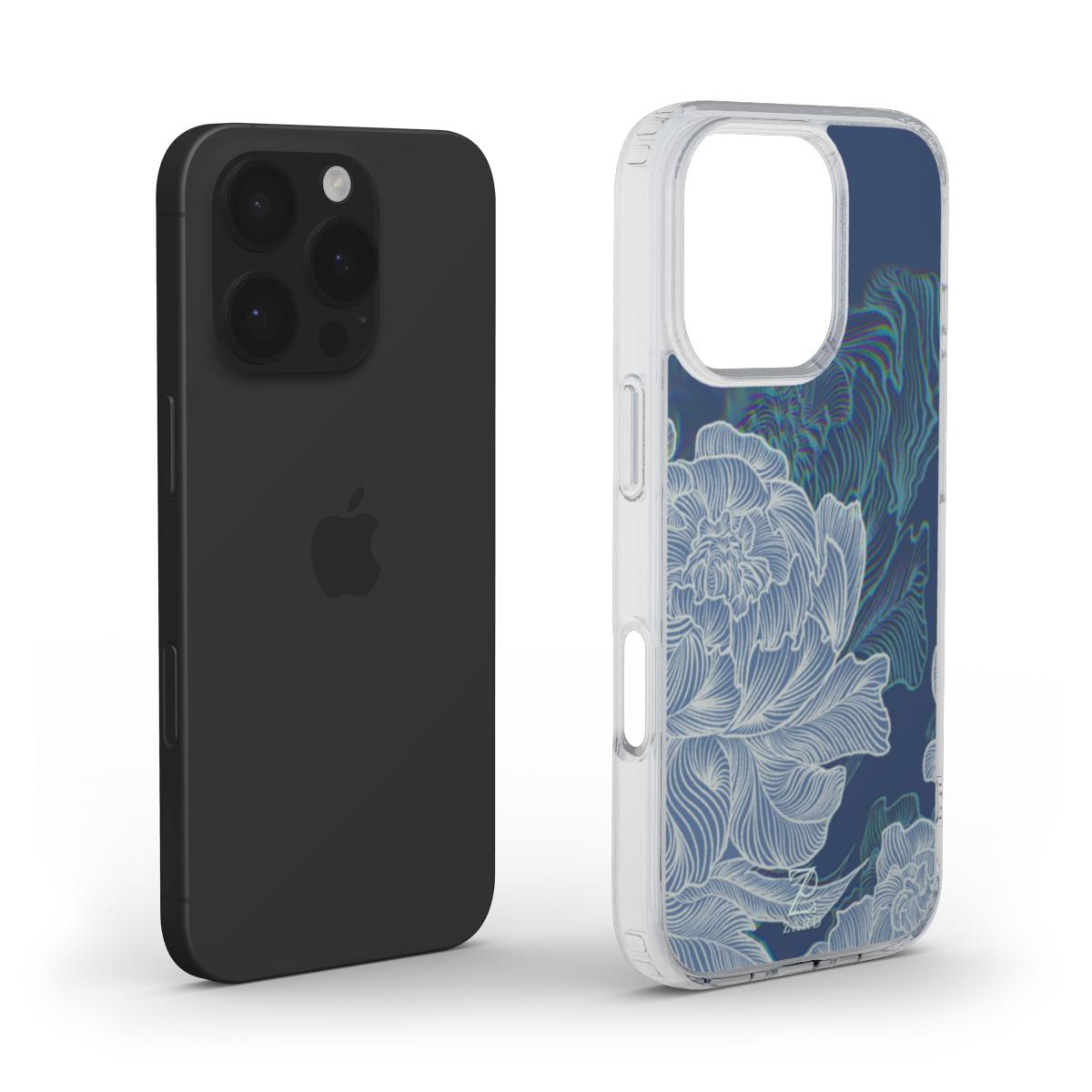 Phone clear case: Funky Peonies